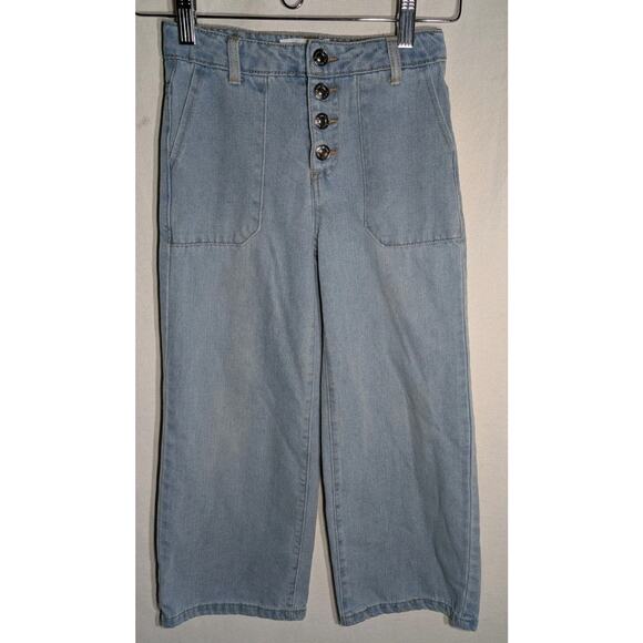 Jessica Simpson Girls Olivia Wide Leg Jeans Sz 7Adjustable waist Light Wash Y2K - Picture 1 of 8